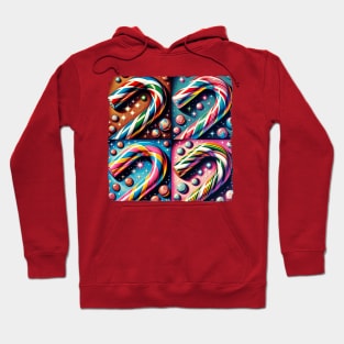 Candy Cane Craze: A Pop Art Extravaganza - Classic Christmas Hoodie